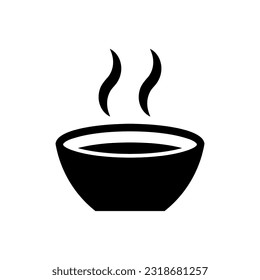 Hot bowl icon, logo isolated on white background