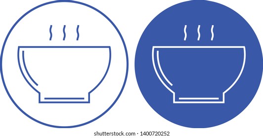 Hot bowl of soup icon. Vector illustration