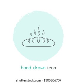 Hot bread icon line element. Vector illustration of hot bread icon line isolated on clean background for your web mobile app logo design.
