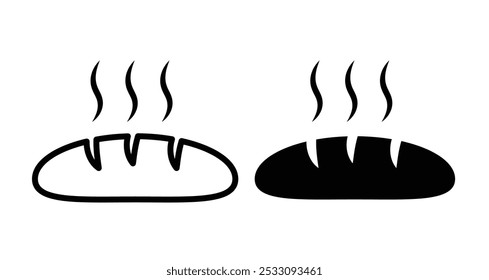 Hot Bread icon line style. EPS10