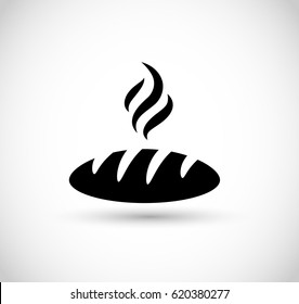 Hot bread icon vector