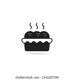 ilustración vectorial de icono de pan caliente