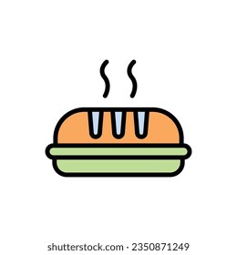 Hot Bread Icon Vector Illustration