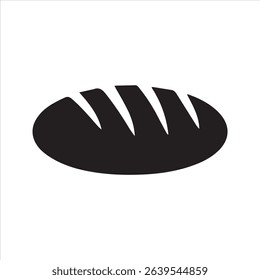 Hot bread loaf vector icon - Bakery, food, or breakfast symbol, isolated on white background	