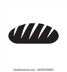 Hot bread loaf vector icon - Bakery, food, or breakfast symbol, isolated on white background	
