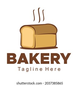 hot bread with smoke logo. suitable for bakery shop logo