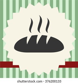 Hot bread vector icon