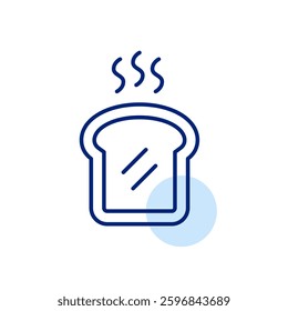 Hot breakfast toast. Pixel perfect, editable stroke vector icon