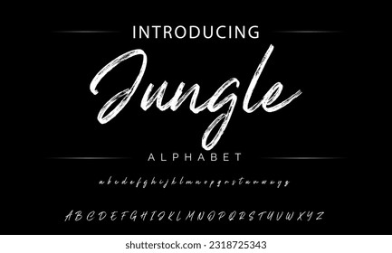 Duo d'alphabet de brosse à chaud. Script vectoriel.