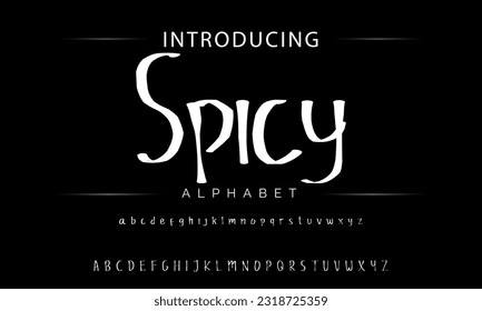 Hot-Bürste-Alphabet-Duo. Vektorgrafik-Skript.