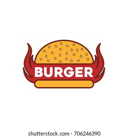 Hot burger logo