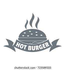 Hot burger logo. Simple illustration of hot burger vector logo for web
