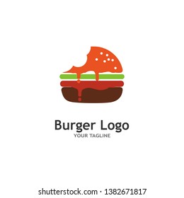 Hot Burger Logo  Stock Image 