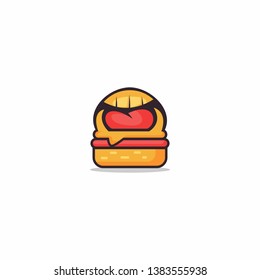 hot burger logo template vector