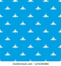 Hot burger pattern vector seamless blue repeat for any use