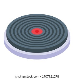 Hot burning gas stove icon. Isometric of hot burning gas stove vector icon for web design isolated on white background