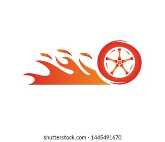 Hot And Burning Whirling Tire