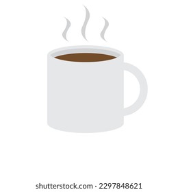 hot cafe coffee in mug cup symbol 