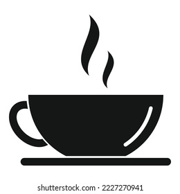 Hot cafe cup icon simple vector. Tea drink. Morning cafe