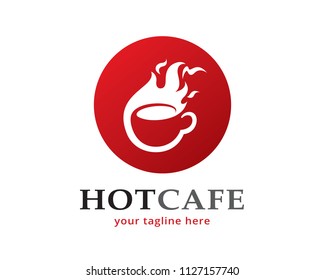 Hot Cafe Logo Design Template