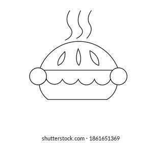 Hot cake icon.  Food was still hot.  cooking vector