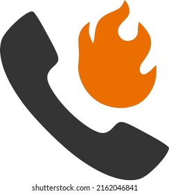 Ilustración vectorial de llamada en caliente. Ilustración plana de diseño icónico de llamada caliente, aislado en un fondo blanco.