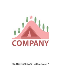 Hot camping logo. Simple, unique, modern.