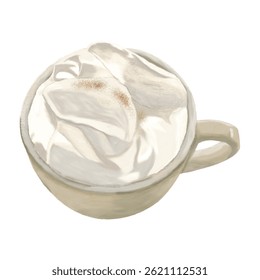 Hot cappuccino mug cafe latte coffee beverage dessert
