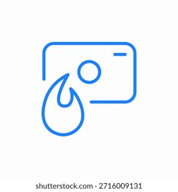 Vector de signo de icono de captura en caliente