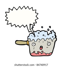scharfe Karikatur-Küchenpfanne