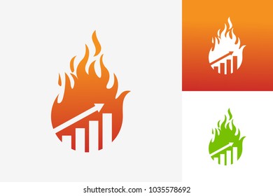 Hot Chart Logo Template Design Vector, Emblem, Design Concept, Creative Symbol, Icon