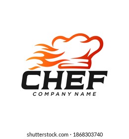 Hot Chef Logo Design Vector Template