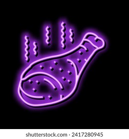 hot chicken fried neon light sign vector. hot chicken fried sign. isolated symbol illustration