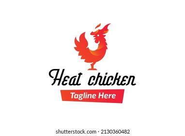 Hot Chicken Logo Design concept