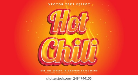 Hot Chili editable text effect template suitable for fast food products