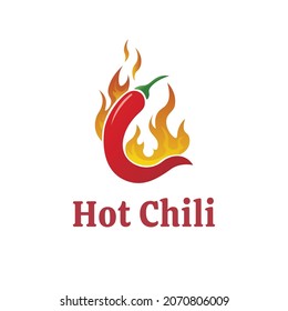 Hot Chili Fire Vector Logo