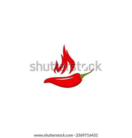 Hot Chili logo design concept vector, Fire Chili logo symbol, Spice food symbol icon.