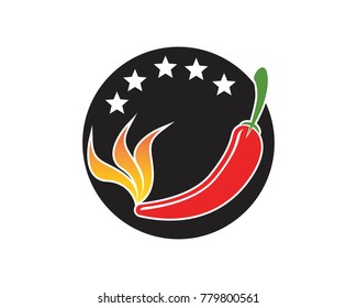 Hot chili logo design template