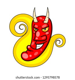 Hot Chili logo design vector. Chili with fire logo concepts. Food logo 