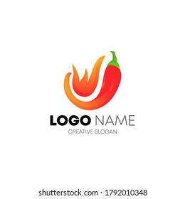 vector de diseño del logotipo de chili caliente