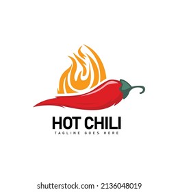 Hot chili logo design vector concept