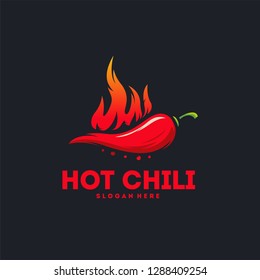 Hot Chili logo designs concept vector, Fire Chili logo symbol, Spice food symbol icon