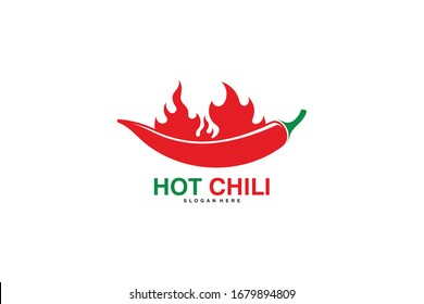 Hot Chili logo designs template, vector icon Illustration