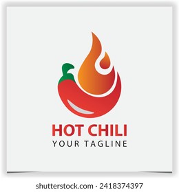 logotipo de chili caliente con chorros de agua como chorros de agua