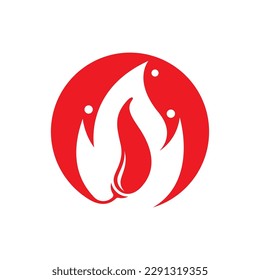 Hot chili logo images illustration design