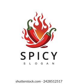 Hot Chili logo, Spicy Pepper logo designs template