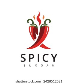 Hot Chili logo, Spicy Pepper logo designs template