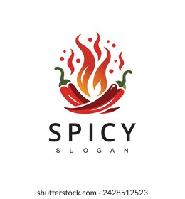 Hot Chili logo, Spicy Pepper logo designs template