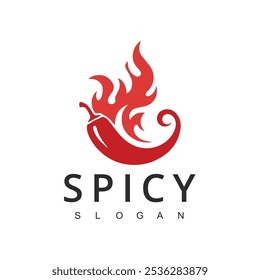 Logotipo de pimentão quente, modelo de projetos de logotipo de pimenta picante