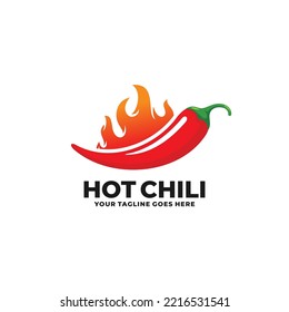 Hot chili logo vector. Red chili logo vector